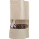 DoyPack Kraftpapier braun mit Fenster 160 x 270+90mm 500...